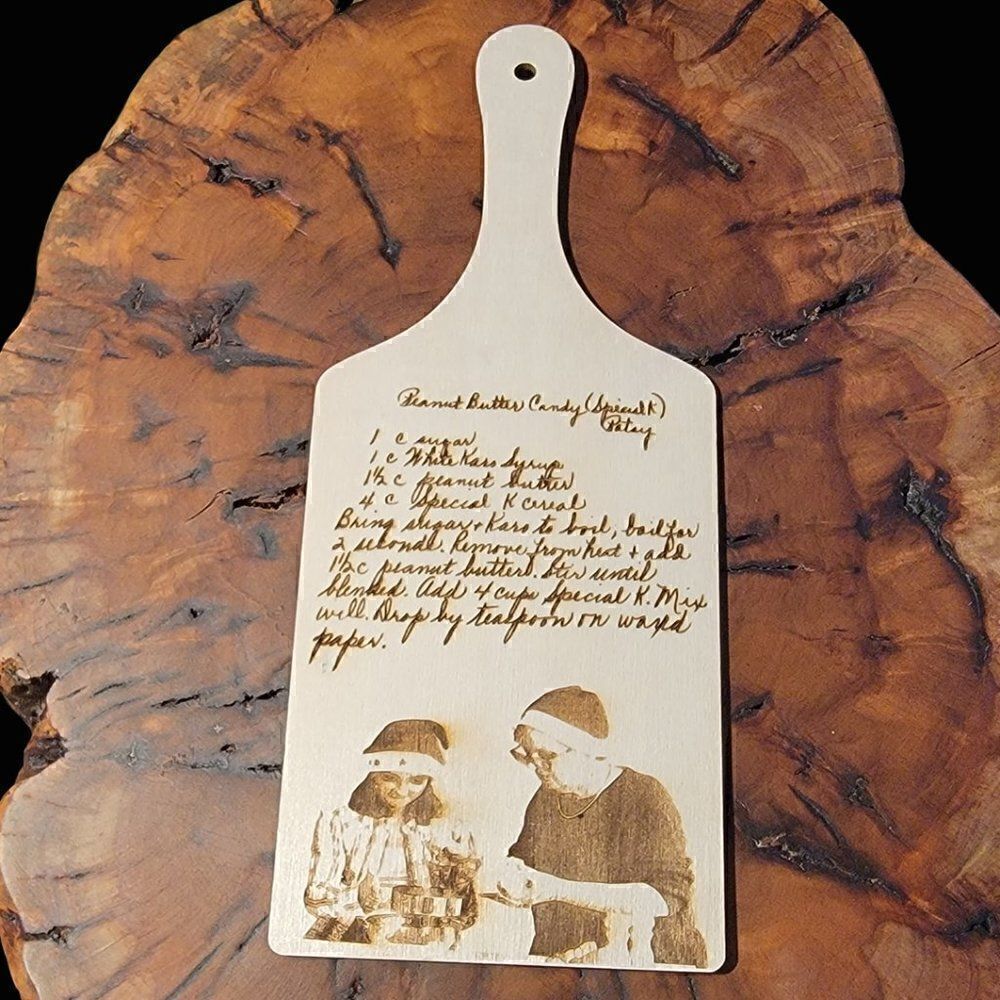 Personalized Handwritten Recipe and Photo Decorative Cutting Board